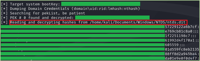 Extracted Hashes